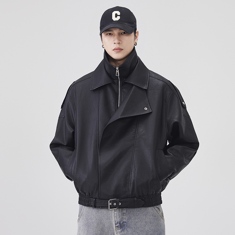 Streetwear Brand Vintage - Giacca in pelle autunno inverno uomo