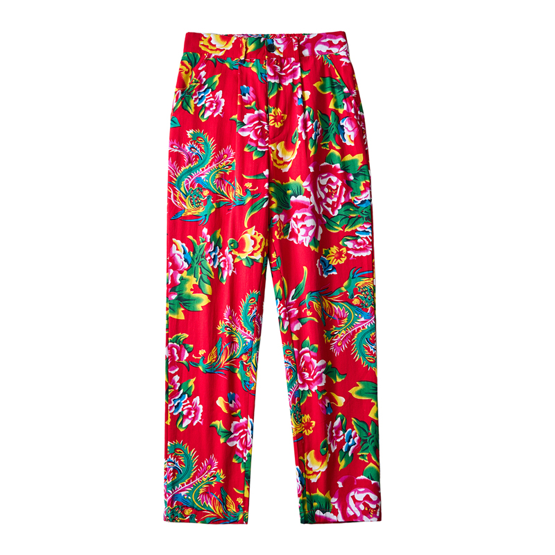 Streetwear Brand With Flowers - Pantaloni popolari da uomo in stile