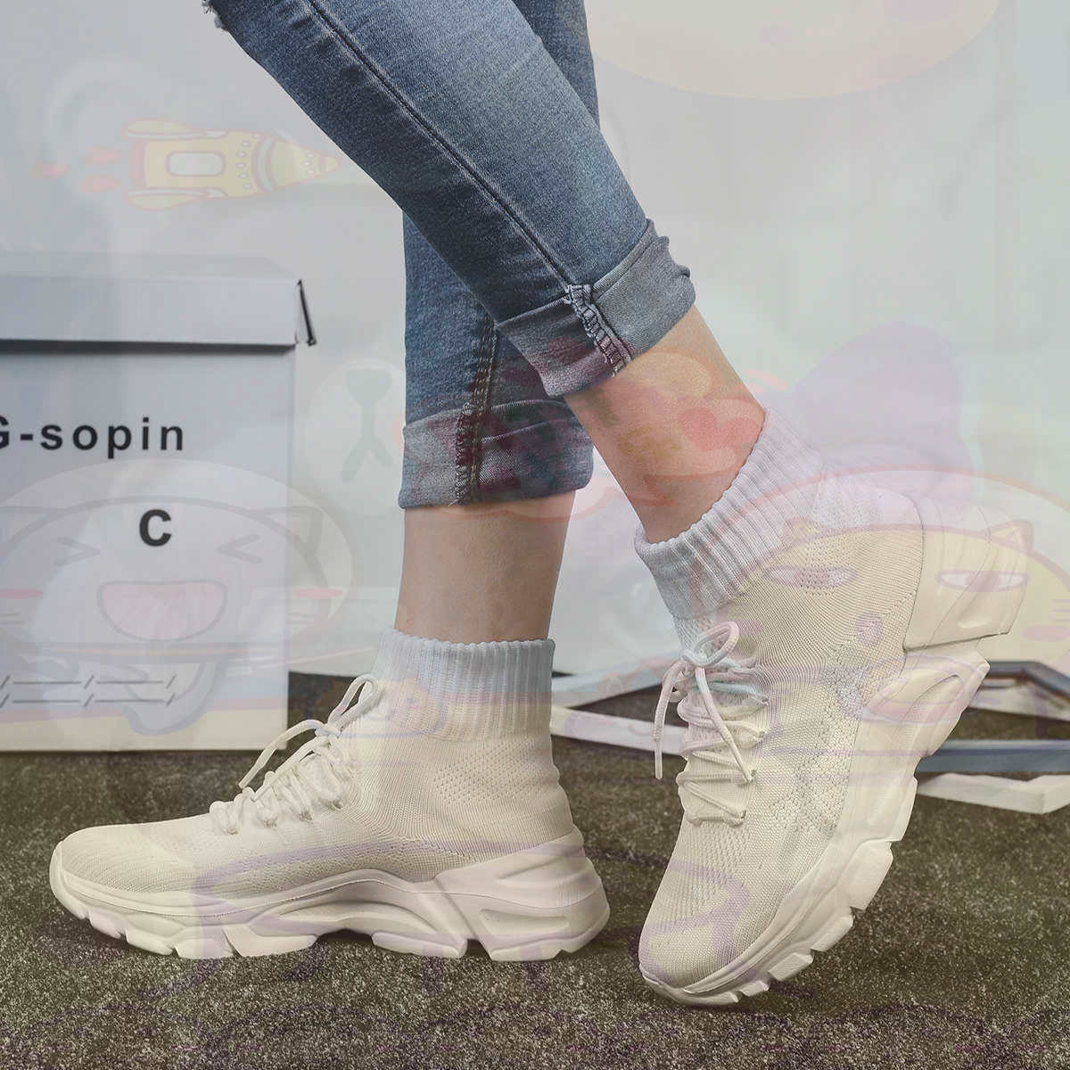 Streetwear Brand Drops - Aumenta l'altezza Sumer Basket Basket Scarpe